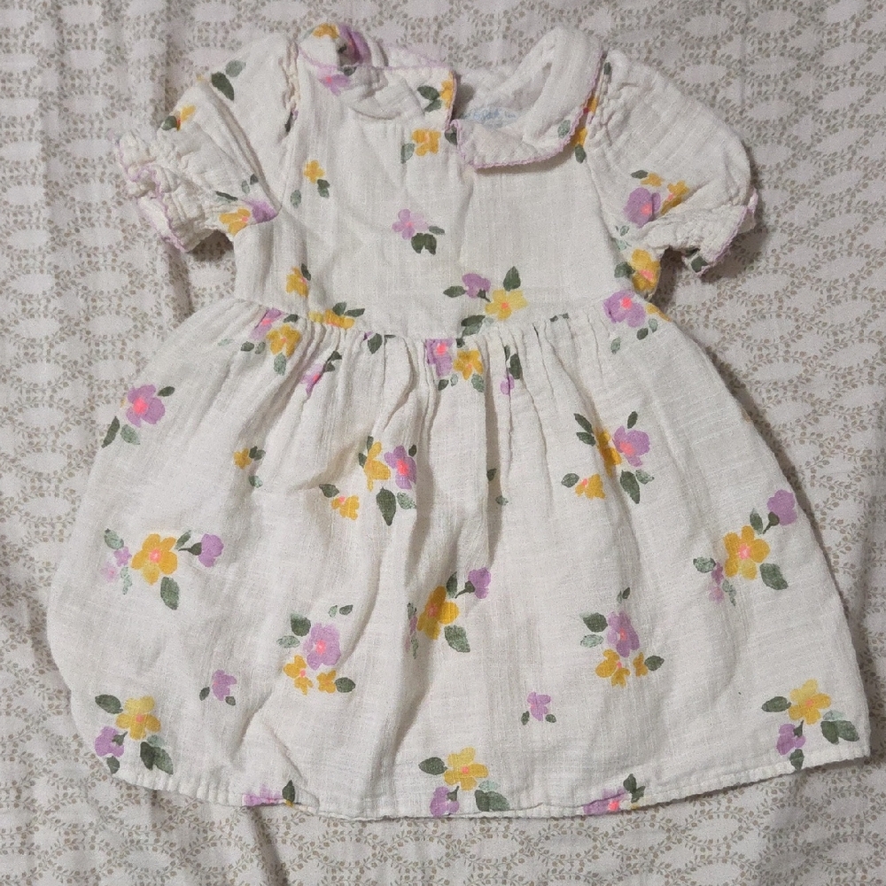 Cat & Jack Floral Kids Dress - White, Pink, Yellow